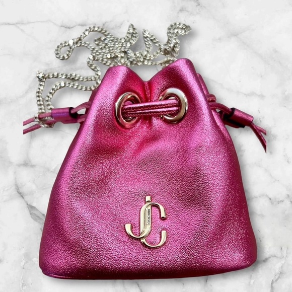 Jimmy Choo Handbags - Jimmy Choo Metallic Pink Mini Bag